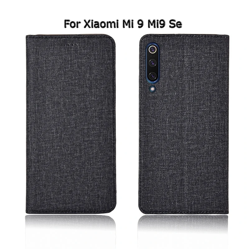 Чехол-книжка с подставкой для телефона Xiaomi mi 9 mi 9 9S Se Lite Pro, хлопковый льняной кожаный чехол для карт, чехол для Xiao mi 9 Lite Pro