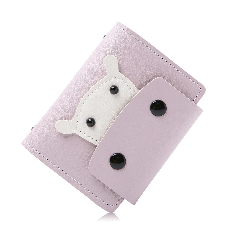 JANE'S/кожаный функциональный 24 бита милый поросенок для женщин, девочек и мальчиков, держатель для карт, сумка для визитных банковских карт, чехол, кошелек, Обложка для паспорта - Цвет: hippo purple