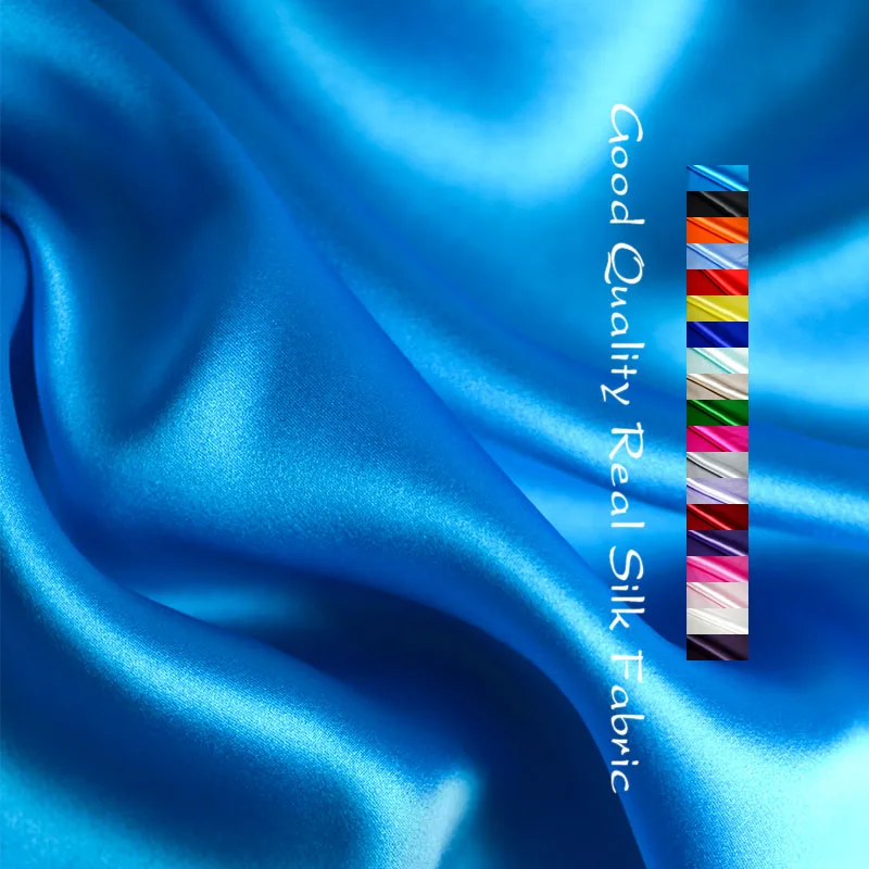 Хорошее качество, настоящая Ширина шелковой ткани 114 см, шелковая ткань для шитья, летнее платье/рубашка/шарф, шелковая ткань