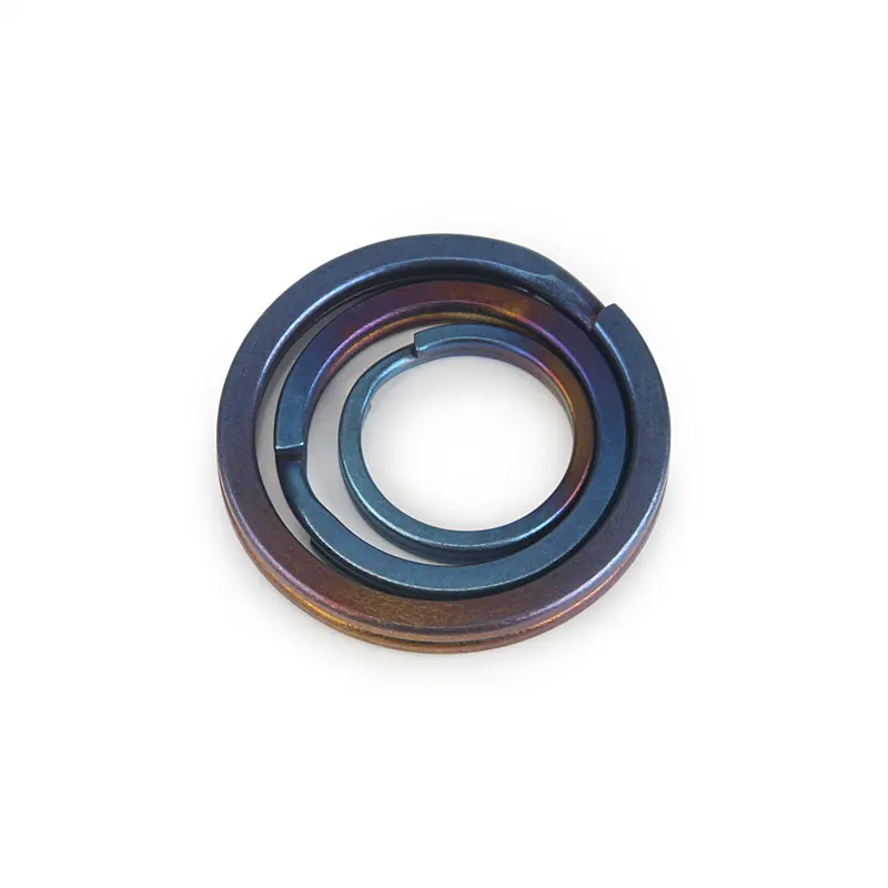 Bluing Titanium Alloy EDC Key Ring - Outdoor Small Tool & Accessories in Blue