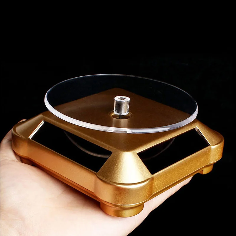 

Solar Showcase 360 Automatic Rotating Turntable Jewelry Organizer Necklace Bracelet Watch Phone Display Stand JAN88