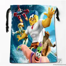 Пользовательские печати губка Боб-(1) сумки для покупок на шнурках дорожный мешочек для хранения плавать Пешие прогулки игрушка сумка унисекс мульти Size18-12-31-06