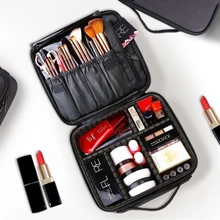 Профессиональное дамское косметичка для женщин дорожный макияж Чехлы большой емкости Косметика чемоданы для макияжа