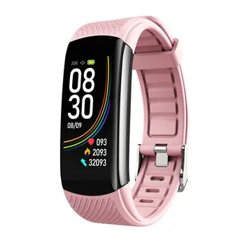 

C6T Body Temperature Bracelet Watch Information Push Sleep Exercise Step Smart Bracelet Waterproof Fashion Bracelet