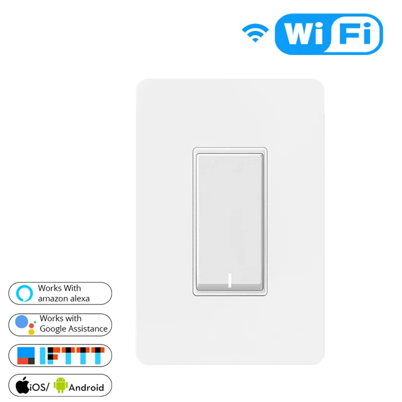 

US WiFi Smart Light Switch Smart Life/Tuya APP Remote Control Work With Alexa Google Home For Voice Control No Hub Required