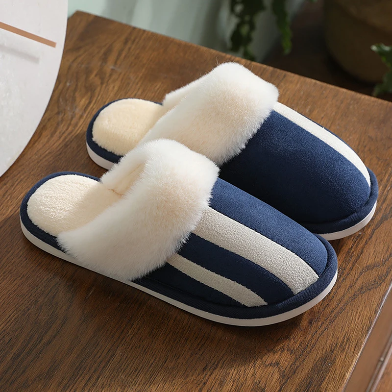 

Woman slippers Home 2020 New women flat slippers winter warm fur plush slippers female Mixed Colors indoor shoes size 40-45