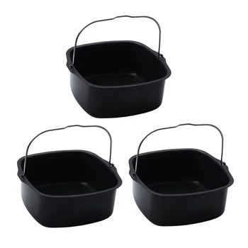 

3Pcs Air Fryer Electric Fryer Parts Baking Dish Roasting Tin Tray for Hd9232 Hd9233 Hd9220 Hd9627 Hd9621