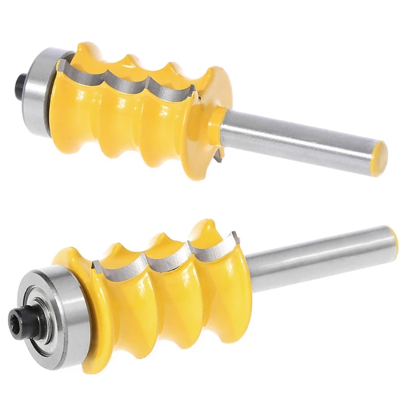 

Large Triple Bead Column/Face Molding Router Bit -1/4\" Shank For Woodworking