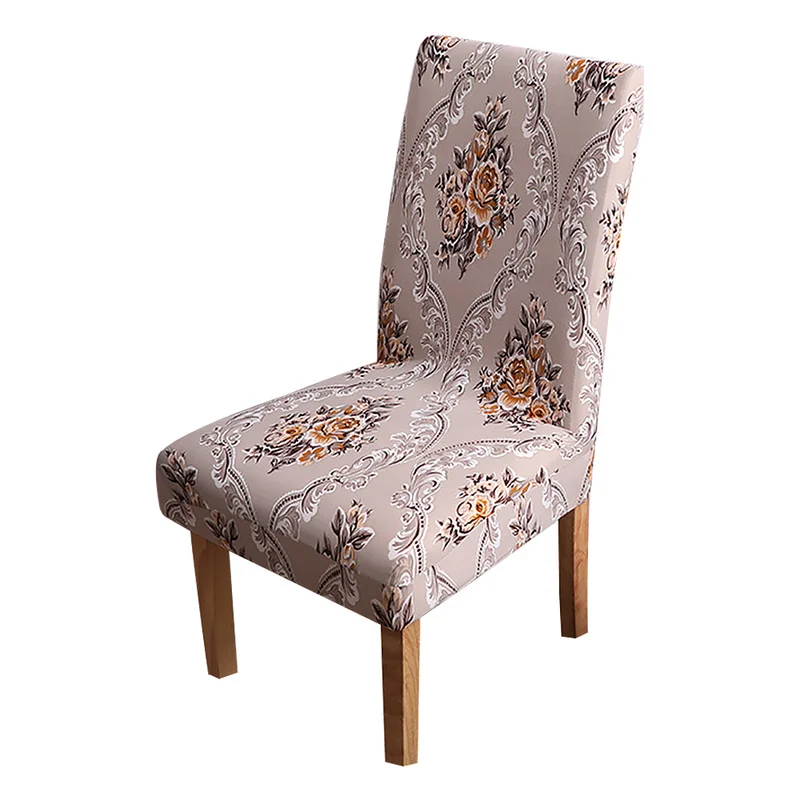 Эластичный обеденный стул крышка съемный чехол для мебели с цветочным принтом моющаяся мебель для банкетов стулья пылезащитные чехлы