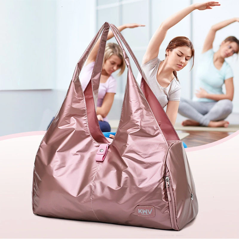 Женская спортивная сумка с отделением для обуви, водонепроницаемые нейлоновые спортивные сумки для йоги, фитнеса, путешествий, сумки для занятий спортом на открытом воздухе, тренировочные сумки для хранения