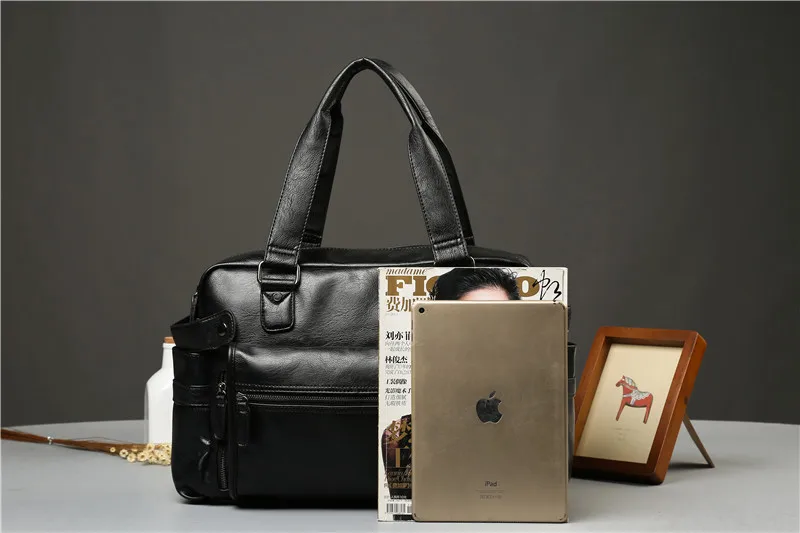 Leather Bag Retro Men Shoulder | Leather Style Shoulder Bag