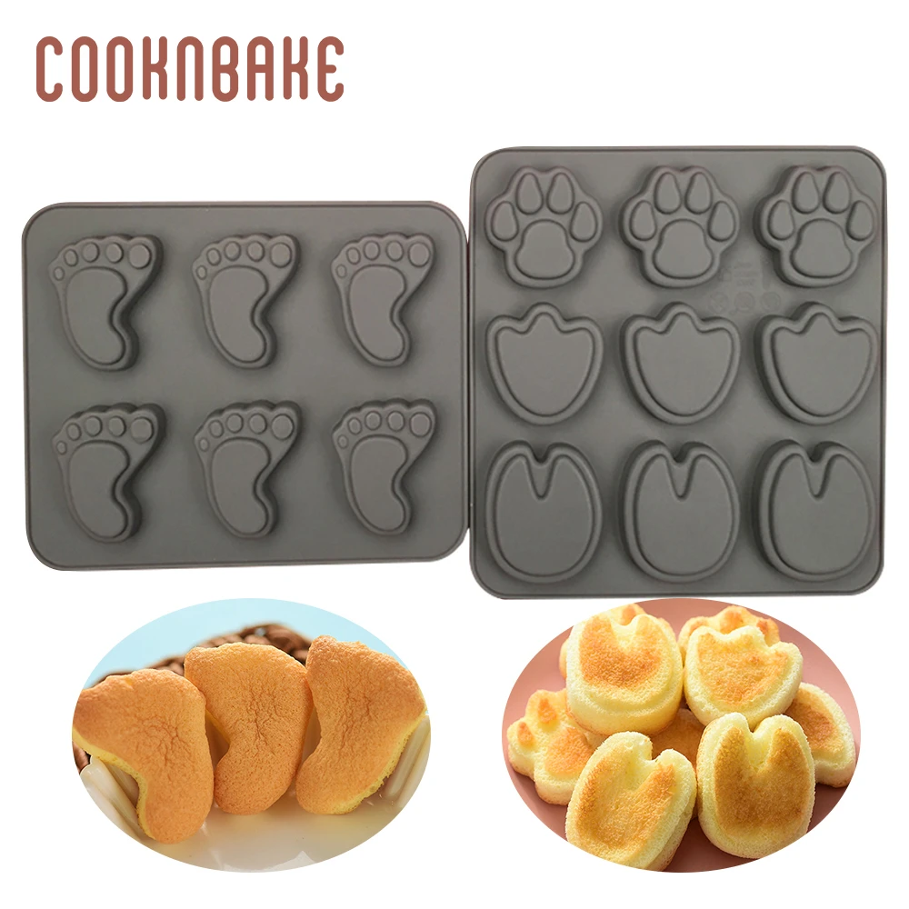 COOKNBAKE, силиконовая форма для мыла ручной работы, форма лапы, форма для торта, хлебная выпечка, конфета, шоколад, желе, форма для украшения торта, инструмент