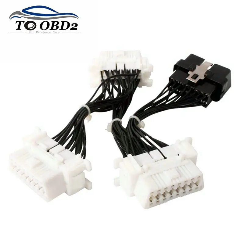 OBD2 OBD 2 16PIN Splitter Extension Cable one Male to Three Female Y 16 PIN splitter extension Adapter forELM327 | Автомобили и