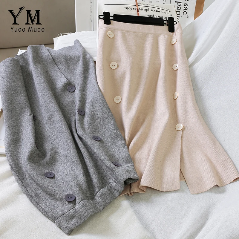YuooMuoo Высокая талия винтажная трапециевидная юбка 2019 женская элегантная