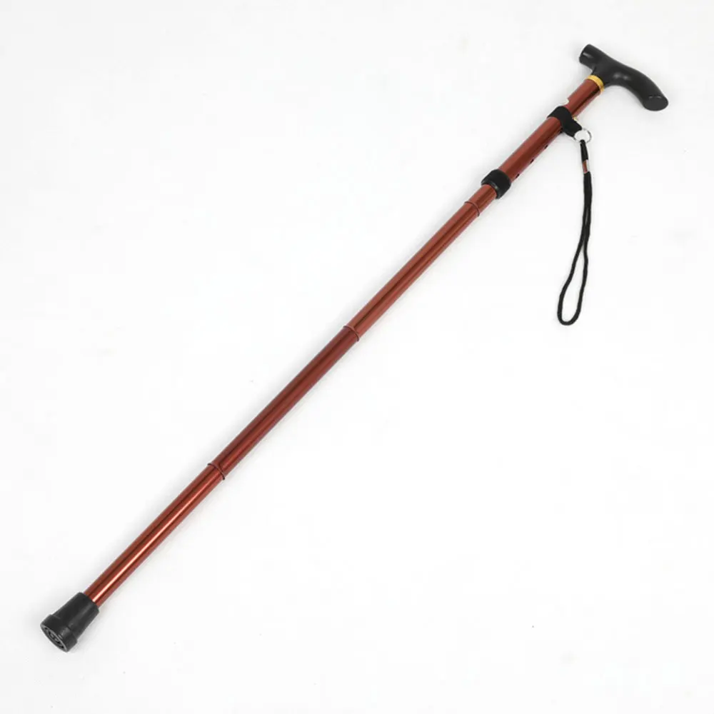 Brown Durable Camp Travel By Walking Outdoor Aluminum Alloy 22mm Holiday Necessities Mountaineering Off Road Cane Trekking Pole - Цвет: Brown