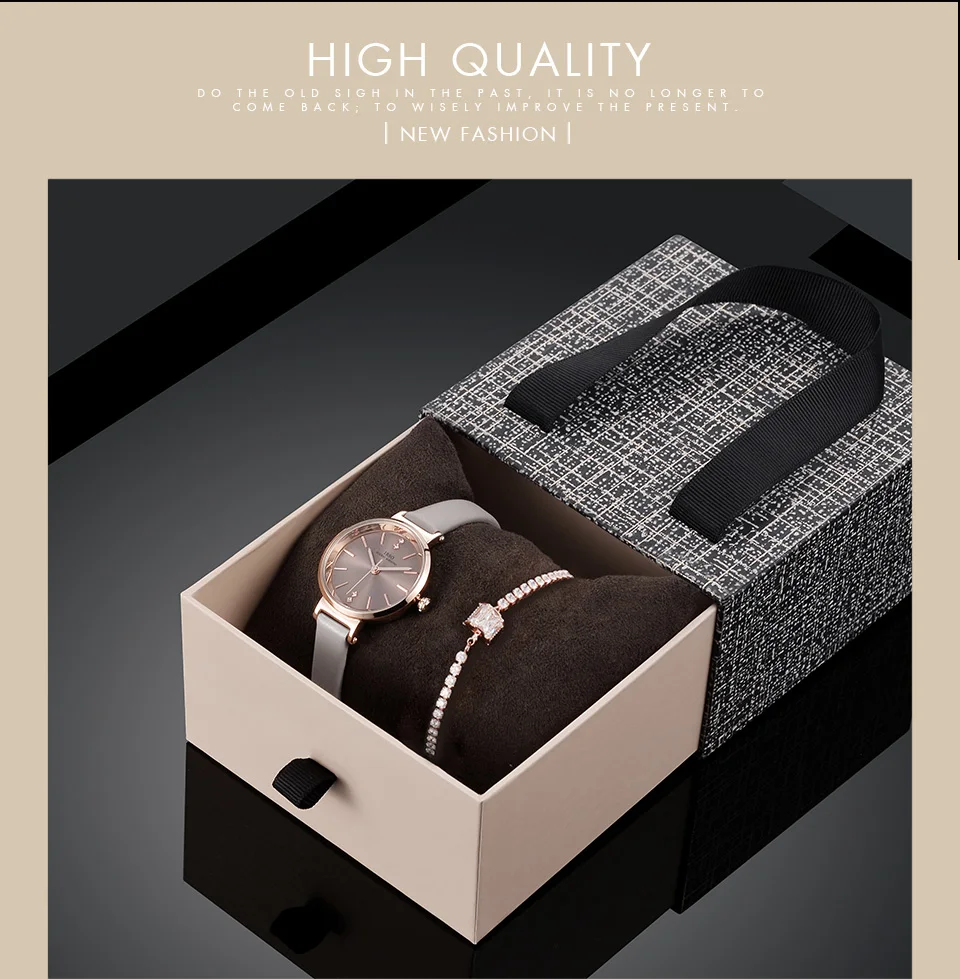 IBSO Crystal Bracelet Watches Set Female Rose Gold Quartz Watch Luxury Women Watch Bangle Set For Valentine's Gift Dropship
