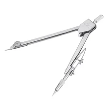 Deli 8601 ferramentas de geometria matemática do compasso de desenho de aço para material escolar do estudante