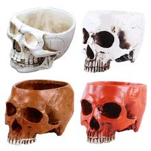 Дропшиппинг Хэллоуин ужас моделирование череп цветочный горшок Смола череп цветочный горшок Скелет орнамент фильм реквизит модель садовый горшок