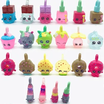

5pcs rare game figures cute fruit food Furniture model toy Keychain Keyring Donut collectible gift for girl