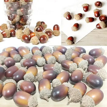 

5/10Pcs Artificial Mini Acorn Fruits Oak Foam Nut Ornaments Rustic Wedding Party Decor Xmas Tree Christmas Decorations for Home
