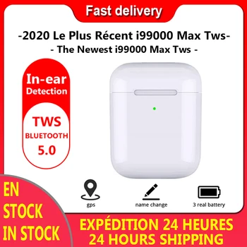 

i99000 MAX TWS Wireless Headphones 1536D Chip Smart Sensor 1:1 Copy Air 2 Bluetooth Earphones 9D Super bass Pk i9000 i90000 PRO