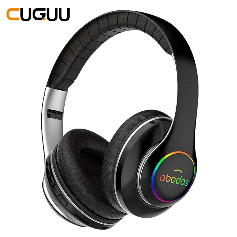 TWS 1000mAh Battery Wireless Earphone Foldable Bluetooth Headphone LED Light 3D Stereo Earbuds 6 Equalizer Modes Gaming Headset