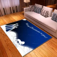 Веселый Рождественский коврик для гостиной, прикроватный коврик для дома, коврик для детской комнаты, мягкий фланелевый нескользящий коврик для рождественской гостиной