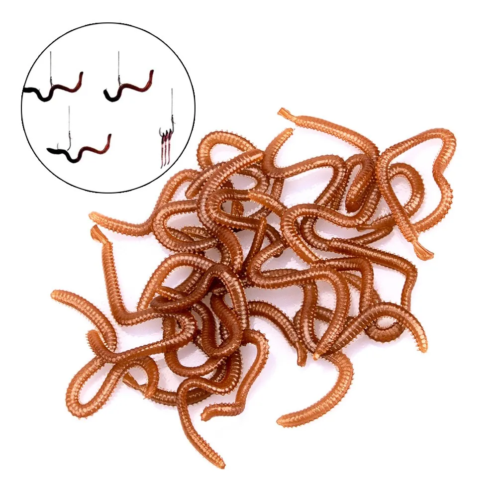 1 коробка Мягкая Моделирование дождевых искусственные рыболовные приманки