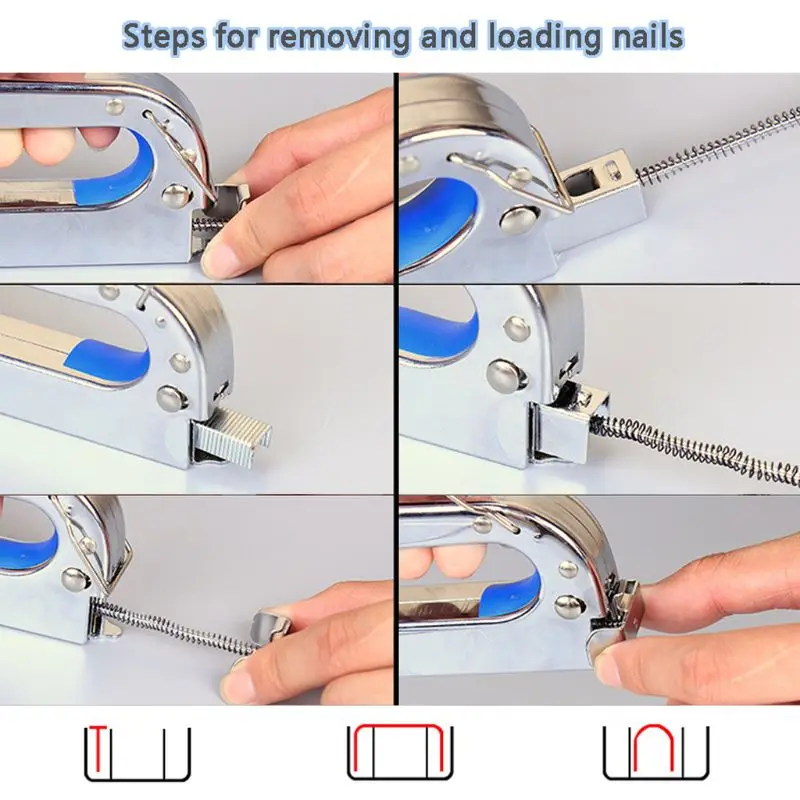 3 in 1 Nail Staple Gun Set 3 Ways Stapler Tacker with 3 Boxes Nails Home Office
