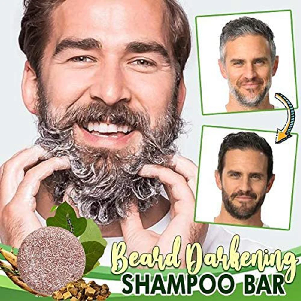 Men'S Beard Darkening Shampoo Soap Men'S Beard Dye Darkening Shampoo