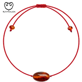

RUYI PAVILION NATURAL Baltic Amber Bracelet Bangles For Women baby Handmade, Baroque 4 COLOR CHOICE BEADS 8-10MM,