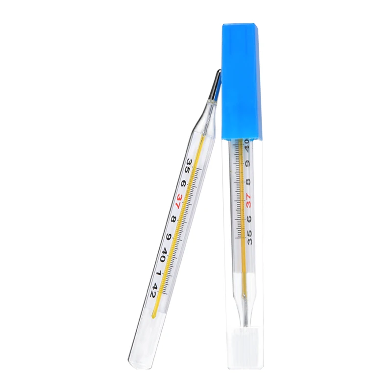 Cofoe, 2 шт., ртутный термометр, медицинский термометр для тела, стеклянный, для детской температуры, для овуляции, клиническое медицинское измерение температуры
