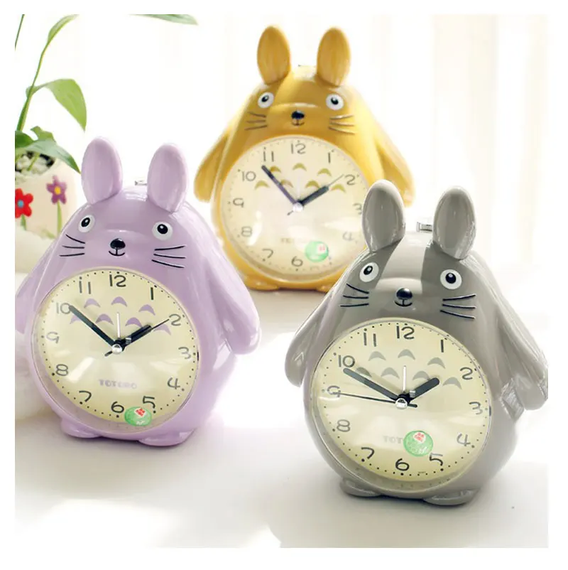 Кварцевые настольные часы Totoro, современный таймер, Повтор будильника, Покемон, светодиодный светильник, бесшумный, рядом с часами, Домашний Детский будильник