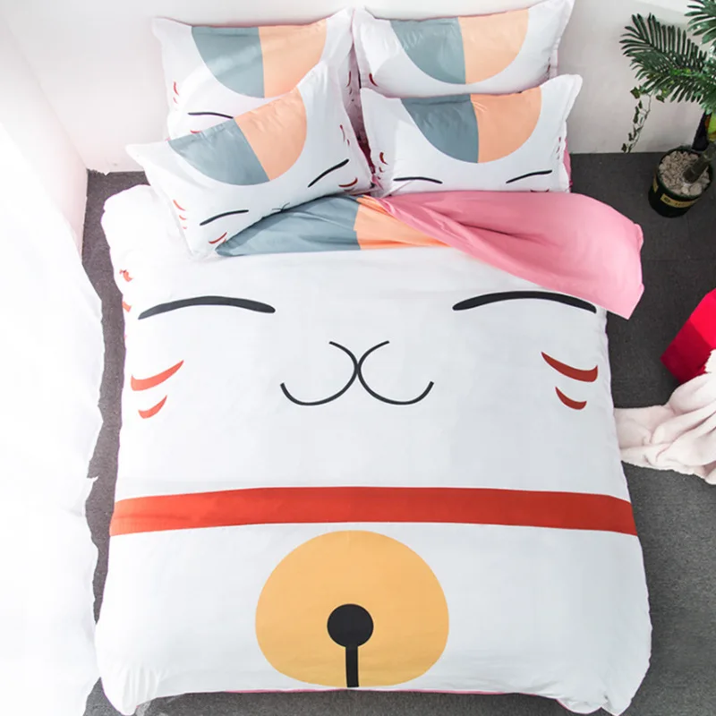 Japan Cartoon Anime Bedding Duvet Set Single Student Quilt 1*Duvet Cover Set Quilt for Kid Bedroom Boy Children Bed Sheet