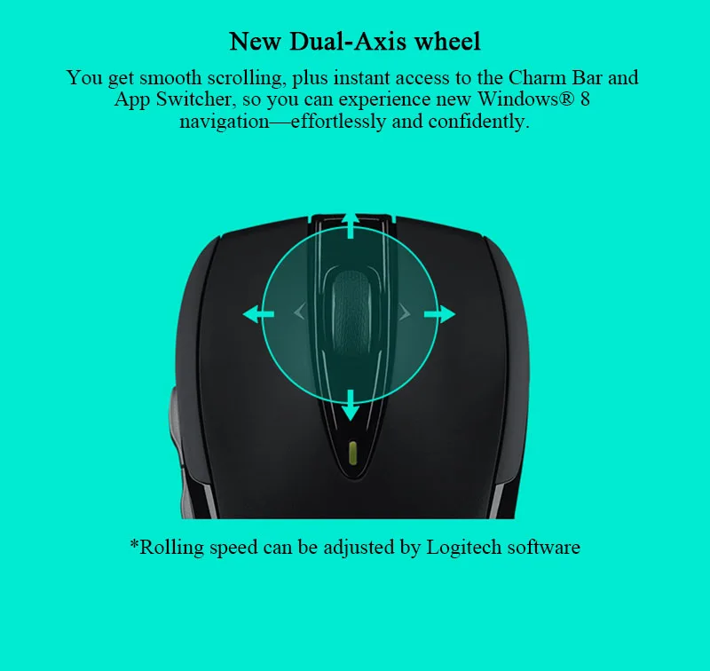 Беспроводная мышь logitech M546 2,4 GHz 1000 точек/дюйм для портативных ПК, обнаруженных официальным программным обеспечением от компании logitech
