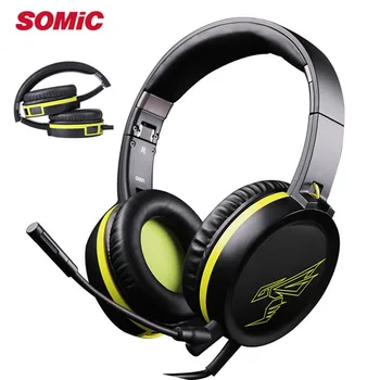 

SOMIC G801 Foldable PS4 Headset Gamer 3.5mm PC Gaming Headphones for Computer Notebook New Xbox One Bass Casque with Microphone