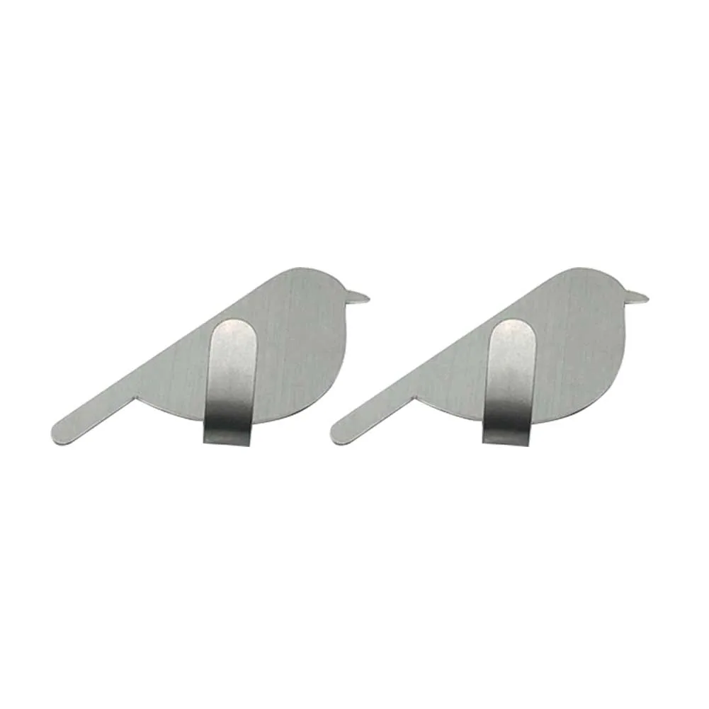 

2PCS Bird Shaped Self Adhesive Kitchen Towels Hanging Decorative Refrigerator Bathroom Hat Home Supplies Door Wall Hook Tools