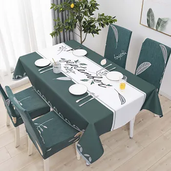 

Nordic Home textile Tablecloth Cotton Linen Dining Table And Chair Cover Simple Waterproof Rectangle Table cloth And Chair cover