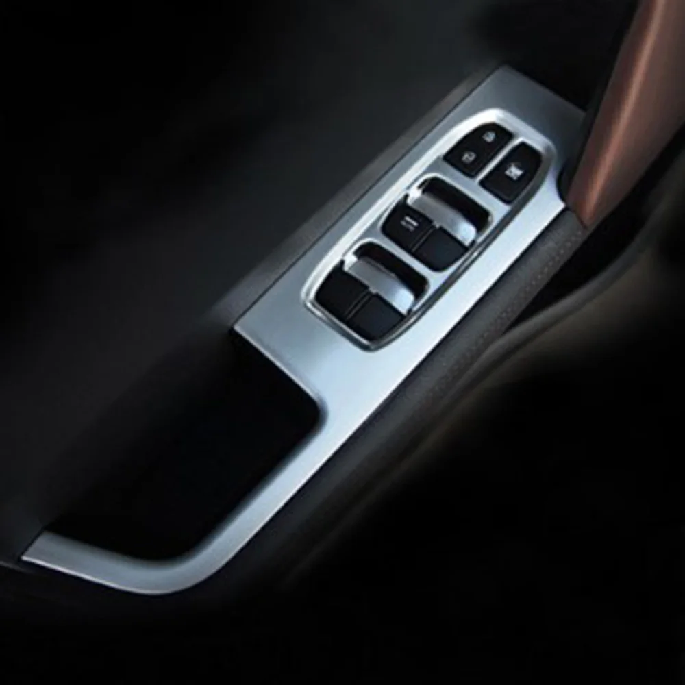 

For Hyundai ix25 Creta Inner door armrest Car Window Switch Adjust Panel Trim Cover ABS chrome