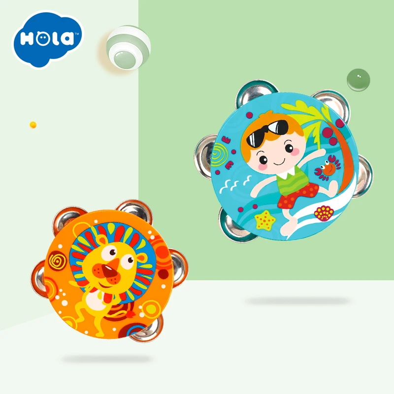 HOLA 3102B детские погремушки для новорожденных игрушки 0 12 месяцев бубен Музыкальный