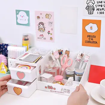 

Multi Function DIY School Desk Pen Pencils Drawer Case Pencil Holder Supplies Table Box Simple Storage Stationery Shelf Off F2T5