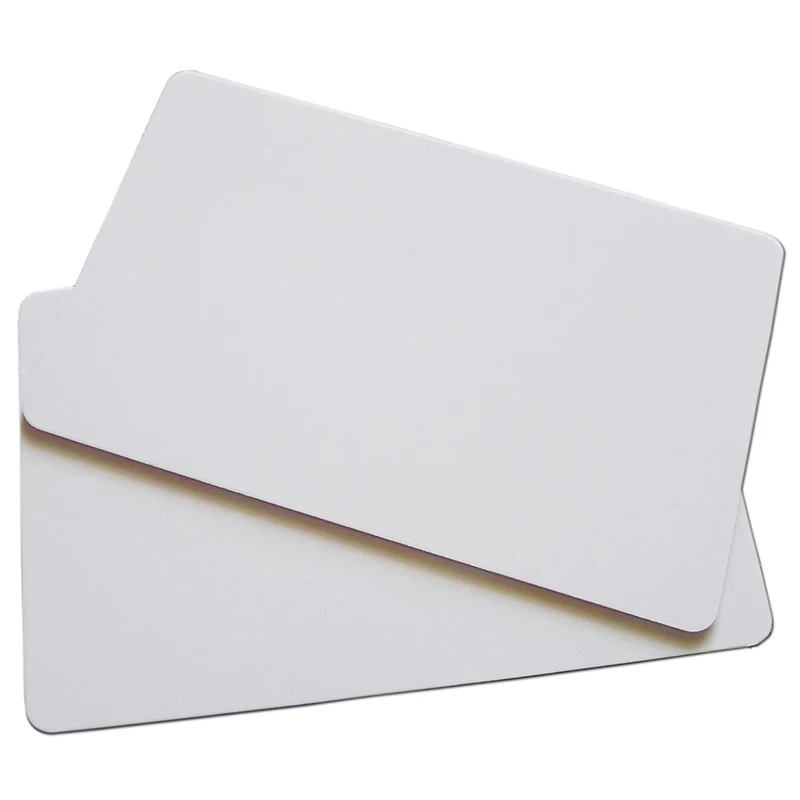 100 pcs/lot Pvc White Blank Business Card 0.38mm thick Matte Waterproof handwriting Double sided Message postcards Customized