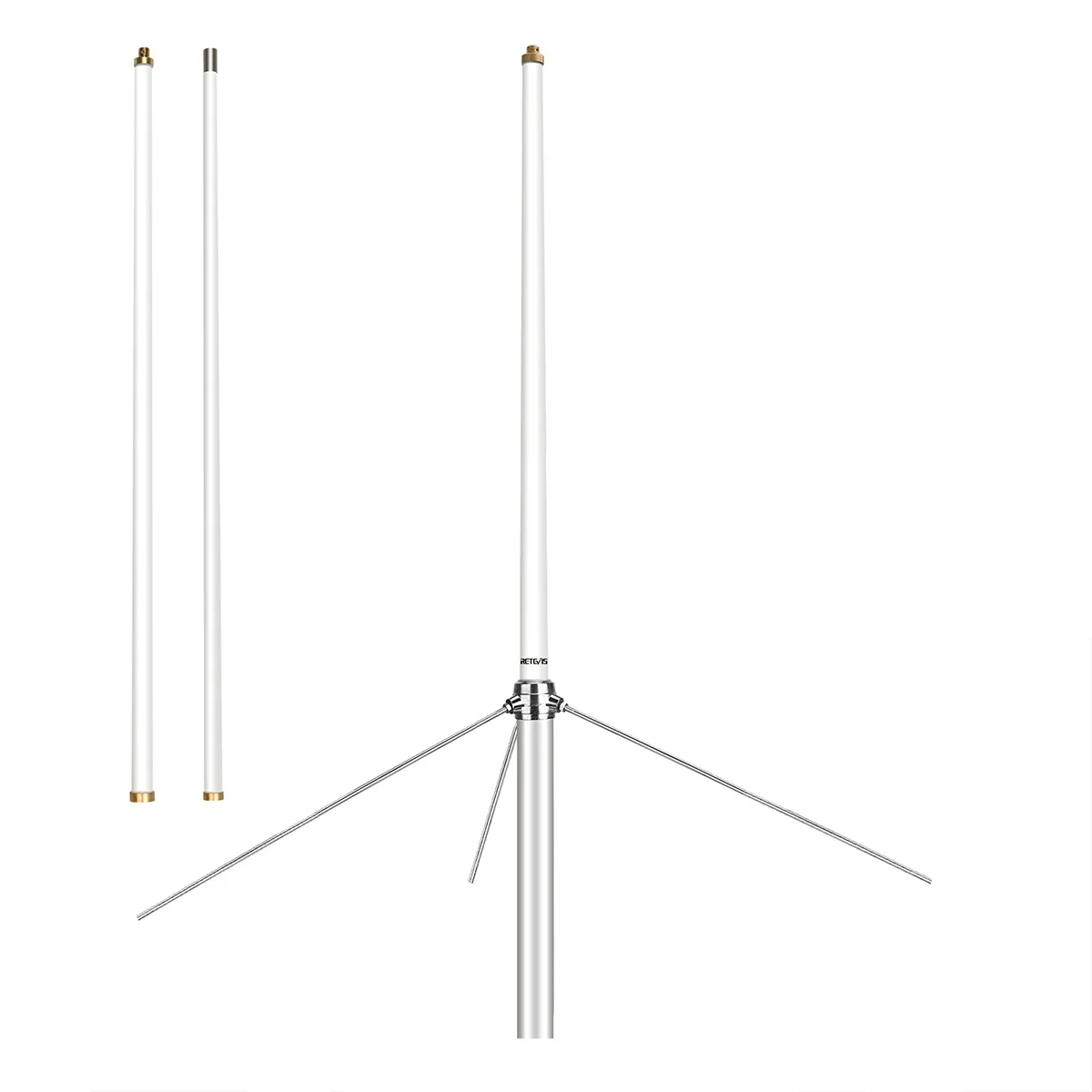Retevis MA05 Amateurfunk-Zubehör, omnidirektionale Antenne aus Glas und Stahl mit hoher Verstärkung, VHF-UHF-Basisstation-Repeater-Antenne für RT97 – Detail 8