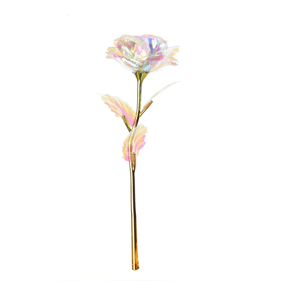 Романтический Красочный светодиодный сказочный розовый искусственный Галактический цветок розы для подруги, подарок на день Святого Валентина, свадебный Декор для дома - Цвет: galaxy rose