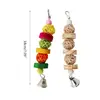 Bird Chew Toy Natural Wood Blocks Rattan Ball Parrot Entertainment Toys for Parakeet Cockatiel Lovebird Mini Macaw 4