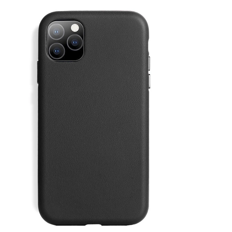 Coque téléphone 100% cuir nappa noir