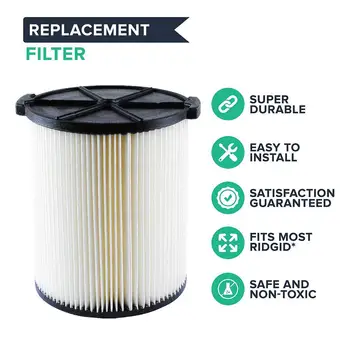 

VF4000 Replacement Filter for 72947 Wet Dry Vac 5 to 20-Gallon 6-9 Gal Husky Craftsman 17816 Vacuum Compatible WD5500 WD0671 #CO