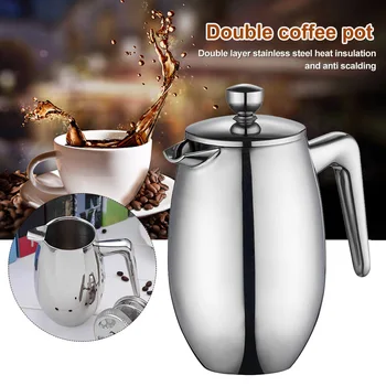 

Accessory Thermal Maker Home Office Tea Moka Stainless Steel Coffee Pot Kitchen U Shaped Spout With Filter Double Layer
