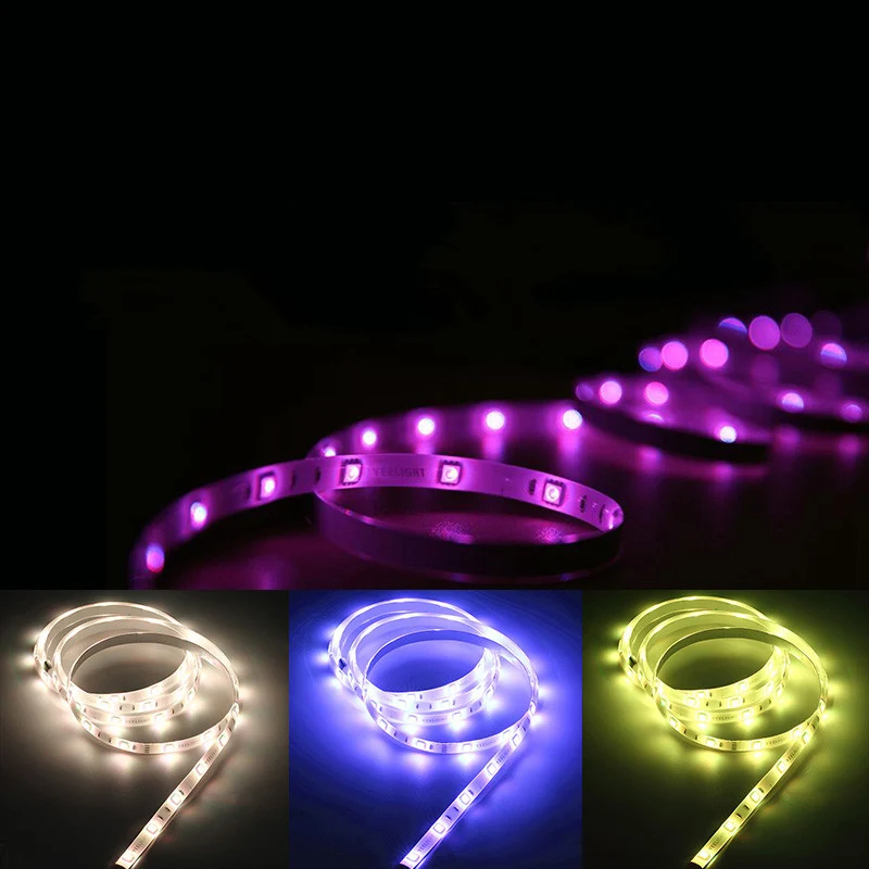 Xiao mi Yeelight умная световая полоса плюс 1 м выдвижной светодиодный проводник цвета RGB огни работа Alexa Google Assistant mi домашняя Автоматизация