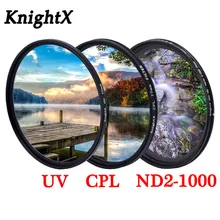 KnightX Grad цветной фильтр UV CPL звезда переменный объектив для canon sony nikon d80 d70 d3300 700d 1300d 49 52 55 58 62 67 72 77 мм